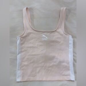 Puma pink and white tank